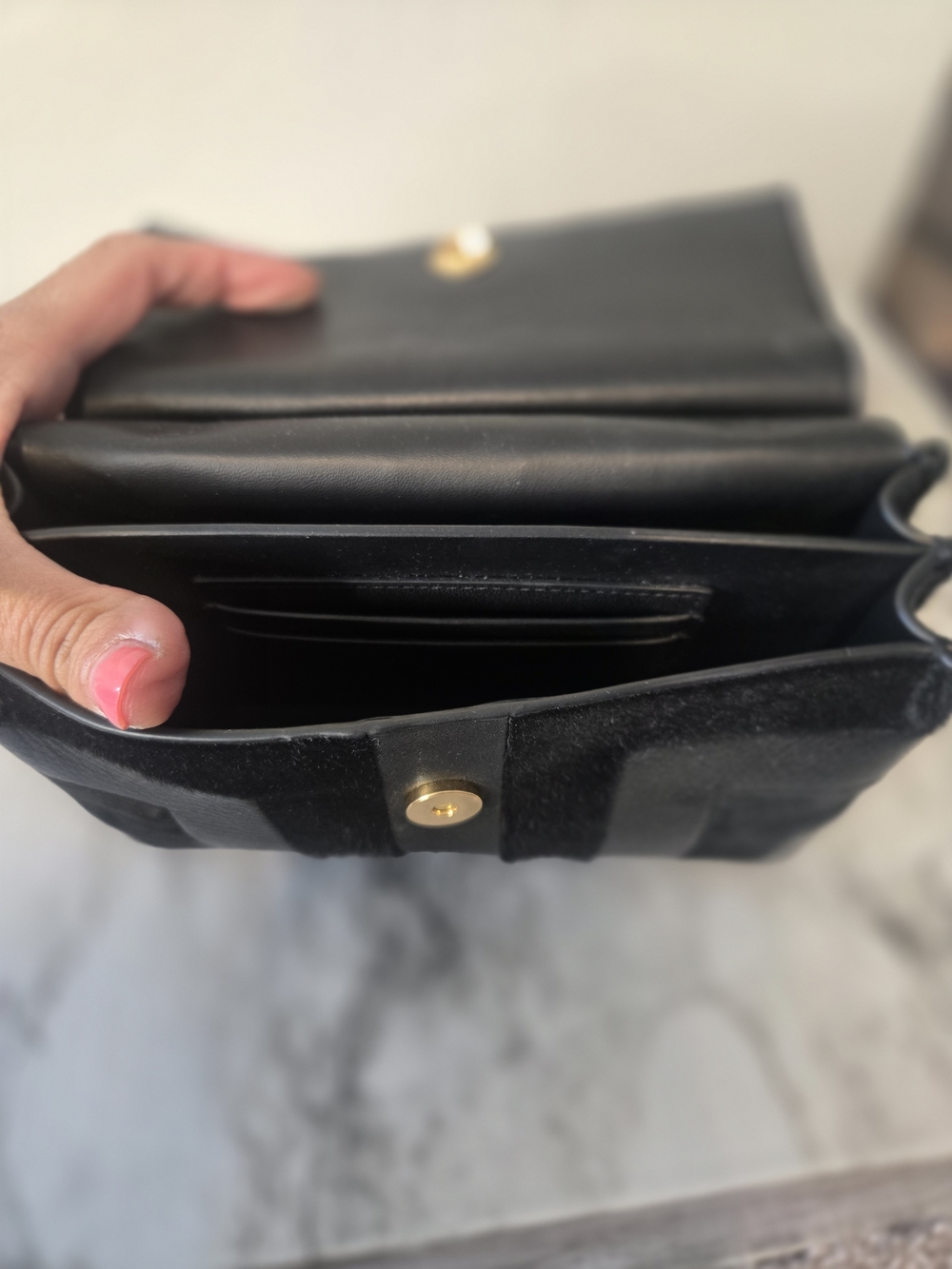 Tory Burch Black Leather Top-Handle Crossbody Bag - Picture 4 of 6